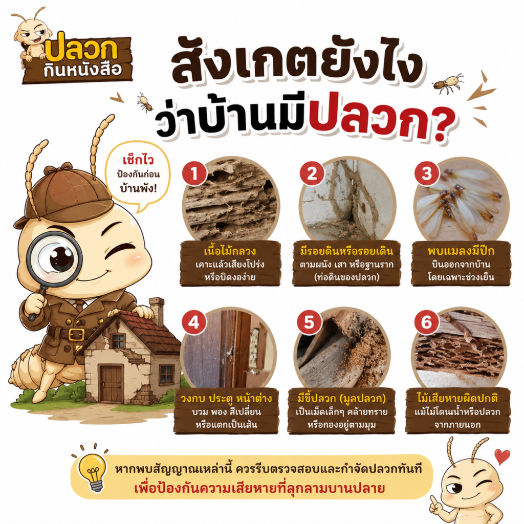 สังเกตยังไงว่าบ้านมีปลวก?