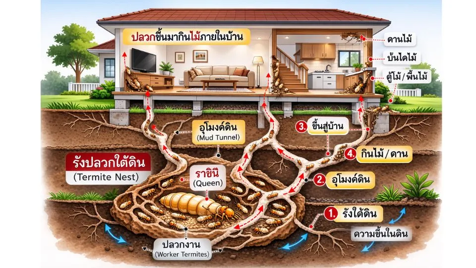 กำจัดปลวกระบบเหยื่อล่อ 4 TERMITE NEST